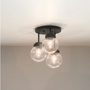 Kichler Strabo 3 -Light 12-in Black Semi Flush Mount Light