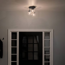 Kichler Strabo 3 -Light 12-in Black Semi Flush Mount Light