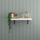 Allen + Roth White MDF Rectangular Bracket Shelf