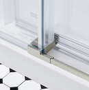 allen + roth Bennet Satin Nickel 57"-60"W x 78.74"H Frameless Clear Glass Sliding Shower door