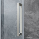 allen + roth Bennet Satin Nickel 57"-60"W x 78.74"H Frameless Clear Glass Sliding Shower door