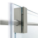 allen + roth Bennet Satin Nickel 57"-60"W x 78.74"H Frameless Clear Glass Sliding Shower door