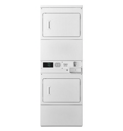 Commercial Electric Stack Dryer with Factory-Installed Coin Drop and Coin Box