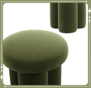 Flouki Mushroom Ottoman Stool, Modern Upholstered Ottoman, Mushroom