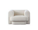 Diamond Sofa Form Accent Chair in Ivory Boucle Fabric