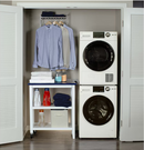 GE 4.1-cu ft Stackable Ventless Electric Dryer (White)