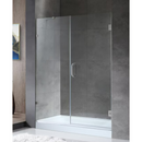 ANZZI Consort series Brushed nickel 60-in W x 72-in H Frameless Clear Glass Hinged Shower door