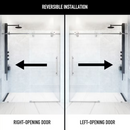 VIGO Elan Chrome 60"W x 74"H Frameless Clear Glass Sliding Shower door