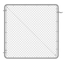 Fit-Right 6' x 6' Gauge Galvanized Adjustable Metal Chain Link Fence Gate Door Kit