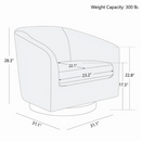 All Modern Bennett Genuine Leather Swivel Barrel Chair