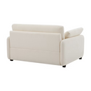 ModernLuxe 50"W Oversized Chenille Wide & Deep Seat Upholstered Armchair w/ Pillows