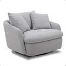 Boomer Mega Large Swivel Chair - Dove Gray Fabric
