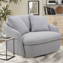 Boomer Mega Large Swivel Chair - Dove Gray Fabric