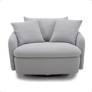 Boomer Mega Large Swivel Chair - Dove Gray Fabric