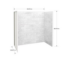 MAAX Utile 60" L x 32" W x 60" H Marble Carrara 3-Piece Direct to Stud Bathtub Surround