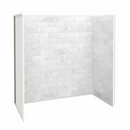 MAAX Utile 60" L x 32" W x 60" H Marble Carrara 3-Piece Direct to Stud Bathtub Surround