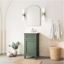 allen + roth Lambert 18" Basil Green Bathroom Vanity w/ White Engineered Stone Top