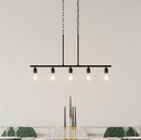 Quoizel Pendle Brooke 5 -Light Matte Black Bare bulb Steel Chandelier