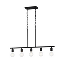 Quoizel Pendle Brooke 5 -Light Matte Black Bare bulb Steel Chandelier