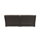 Better Homes & Gardens Bellamy Sofa, Dark Brown Wicker/Gray Cushions