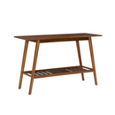 Linon Ashville Mid-Century Indoor Console Table, Walnut