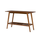 Linon Ashville Mid-Century Indoor Console Table, Walnut