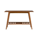 Linon Ashville Mid-Century Indoor Console Table, Walnut