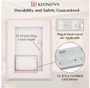 Keonjinn 24" x 30" Frameless Rectangle Fog Free Bathroom Vanity Mirror