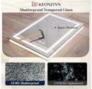 Keonjinn 24" x 30" Frameless Rectangle Fog Free Bathroom Vanity Mirror