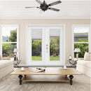 JELD-WEN 68" x 77" Jamb Primed Steel Right-hand inswing French Patio Door with Blinds