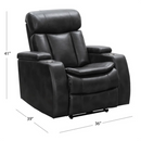 Zayne Leather Power Theater Recliner with Power Headrest