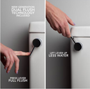 Convenient Height Extra Tall Toilets Pearl White Elongated Tall height 12-in Rough-In 1.28 GPF Dual Flush Soft Close 2-piece Toilet