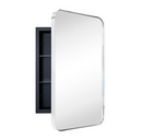 TEHOME Framed 16" x 24" Recessed Mount Chrome Mirrored Rectangle Medicine Cabinet
