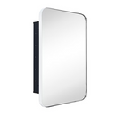 TEHOME Framed 16" x 24" Recessed Mount Chrome Mirrored Rectangle Medicine Cabinet