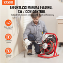 VEVOR 110-Volt 3/8-in dia x 75-ft L Steel core Corded Machine Augers