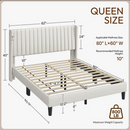 Latitude Run Upholstered Bed Frame with Wing Side