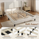 Latitude Run Upholstered Bed Frame with Wing Side