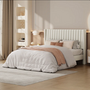 Latitude Run Upholstered Bed Frame with Wing Side