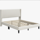 Latitude Run Upholstered Bed Frame with Wing Side