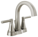 Delta Becker Spotshield Brushed Nickel Residential Handle Bathroom Sink Faucet with Drain