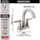 Delta Becker Spotshield Brushed Nickel Residential Handle Bathroom Sink Faucet with Drain