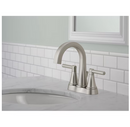 Delta Becker Spotshield Brushed Nickel Residential Handle Bathroom Sink Faucet with Drain
