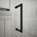 DreamLine Unidoor Plus Matte Black 31" x 72"  Frameless Clear Glass Corner Hinged Shower door