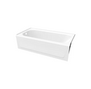MAAX Pro Steel XD 30" x 60" White Porcelain Enameled Steel Bathtub (Left Drain)