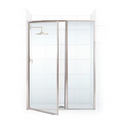 Coastal Shower Door Legend Brushed Nickel Framed Clear Glass Hinged 37.5"-39"