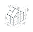 Canopia by Palram Harmony 4' L x 6' W Gray Greenhouse Kit *DEAL of the Day*