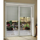 JELD-WEN 72" x 80" x 4.56" Jamb White Vinyl Left-hand Sliding Patio Door w/ Low-E Glass & Blinds