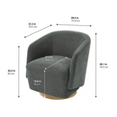Henredon Murphy Swivel Boucle Chair, Gray