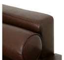Noble House Vanlue Contemporary Faux Leather Sectional Sofa, Espresso