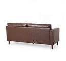 Noble House Vanlue Contemporary Faux Leather Sectional Sofa, Espresso